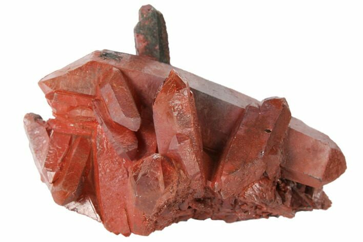 Natural, Red Quartz Crystal Cluster - Morocco #134071
